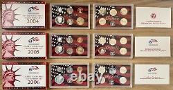 Consecutive Run 30 Silver Proof Sets 1992-2020. Key 2012 2020 2018 Reverse Set