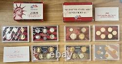 Consecutive Run 30 Silver Proof Sets 1992-2020. Key 2012 2020 2018 Reverse Set