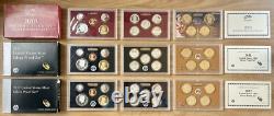 Consecutive Run 30 Silver Proof Sets 1992-2020. Key 2012 2020 2018 Reverse Set