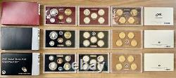 Consecutive Run 30 Silver Proof Sets 1992-2020. Key 2012 2020 2018 Reverse Set