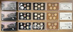 Consecutive Run 30 Silver Proof Sets 1992-2020. Key 2012 2020 2018 Reverse Set