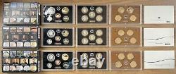 Consecutive Run 30 Silver Proof Sets 1992-2020. Key 2012 2020 2018 Reverse Set