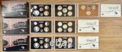 Consecutive Run 30 Silver Proof Sets 1992-2020. Key 2012 2020 2018 Reverse Set
