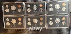 Consecutive Run 33 Silver Proof Sets 1992-2023. Key 2012 2020 2018 Reverse Set