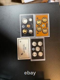 Consecutive Run 33 Silver Proof Sets 1992-2023. Key 2012 2020 2018 Reverse Set