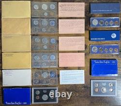 Consecutive Run 64 Proof & Mint Sets 1961-2024 Key 2012 & 2020 Set! OGP & COA