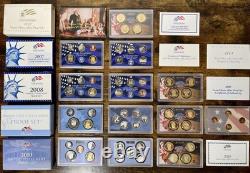 Consecutive Run 64 Proof & Mint Sets 1961-2024 Key 2012 & 2020 Set! OGP & COA