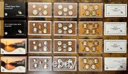Consecutive Run 64 Proof & Mint Sets 1961-2024 Key 2012 & 2020 Set! OGP & COA