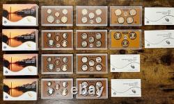 Consecutive Run 64 Proof & Mint Sets 1961-2024 Key 2012 & 2020 Set! OGP & COA