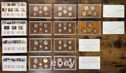 Consecutive Run 64 Proof & Mint Sets 1961-2024 Key 2012 & 2020 Set! OGP & COA