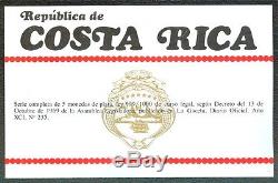 Costa Rica 5-Piece Silver Proof Set, 1970