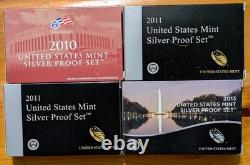 Dealers Lot Of 10 Silver Proof Sets In 1 Group