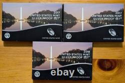 Dealers Lot Of 10 Silver Proof Sets In 1 Group