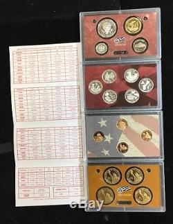 Dealers Lot of 12 United States Mint Silver Proof Sets 1999-2009