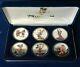 Disney 75 Years With Mickey Silver Proof Medallions. 999 Fine Silver Set Of 6