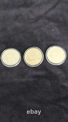 Double eagle proof set 3.999 1 oz silver coins Layered in 24k gold