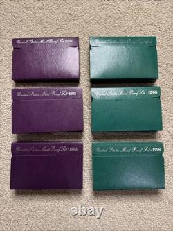 ESTATE LOT Lot of US Mint Proof Sets Various Years 1991- 1998 OGP & COA 17 Sets
