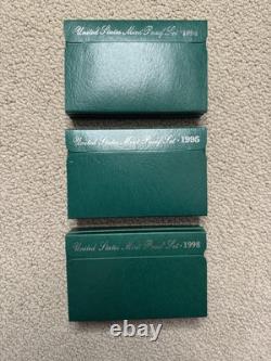ESTATE LOT Lot of US Mint Proof Sets Various Years 1991- 1998 OGP & COA 17 Sets