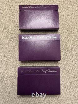 ESTATE LOT Lot of US Mint Proof Sets Various Years 1991- 1998 OGP & COA 17 Sets