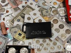 ESTATE LOT OF SILVER / GOLD / CURRENCY / MINT SETS / PROOF SETS / BARS / COINS