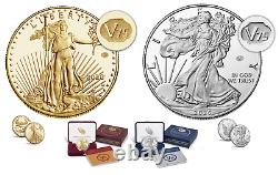 End of World War II 75th Anniversary American Eagle GOLD & SILVER Proof Coin SET