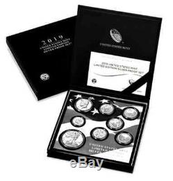 FROM US MINT2019 US Mint Limited Edition Silver Proof 8-Cn Set withCOA (#19RC)