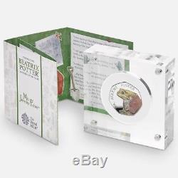 FULL SET OF 2017 BEATRIX POTTER COLOURED SILVER PROOF COINS PETER Rabbit