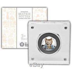 FULL SET OF 2017 BEATRIX POTTER COLOURED SILVER PROOF COINS PETER Rabbit