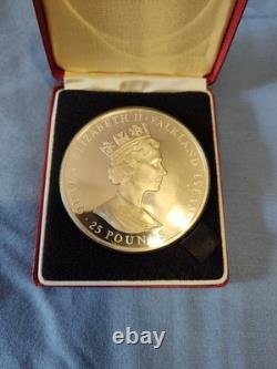 Falkland Islands 25 Pounds 1985 100 Years of Self Sufficiency G2U