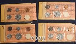 Four 1961 Silver Proof Sets In Original Packaging Lot 061211