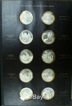 Franklin Mint Genius of Michelangelo 60 Proof Silver Medal Set