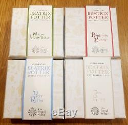 Full set of the Beatrix Potter 2017 coin collection silver proof
