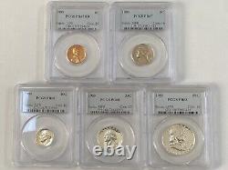 GORGEOUS 1959 US PROOF SET PCGS GRADED With NEAR CAMEO PR68 FRANKLIN HALF