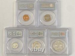 GORGEOUS 1959 US PROOF SET PCGS GRADED With NEAR CAMEO PR68 FRANKLIN HALF