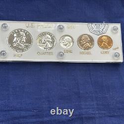 Gem 1955 Silver Proof Set In Brand New Vintage Capital Holder #BN125