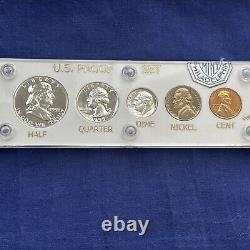 Gem 1955 Silver Proof Set In Brand New Vintage Capital Holder #BN125