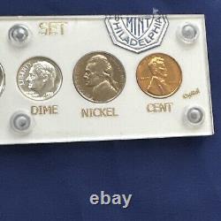Gem 1955 Silver Proof Set In Brand New Vintage Capital Holder #BN125