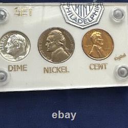 Gem 1955 Silver Proof Set In Brand New Vintage Capital Holder #BN125