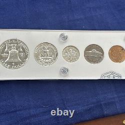 Gem 1955 Silver Proof Set In Brand New Vintage Capital Holder #BN125