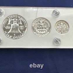 Gem 1955 Silver Proof Set In Brand New Vintage Capital Holder #BN125