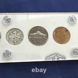 Gem 1955 Silver Proof Set In Brand New Vintage Capital Holder #BN125