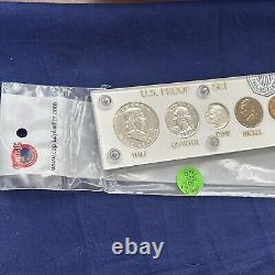 Gem 1955 Silver Proof Set In Brand New Vintage Capital Holder #BN125