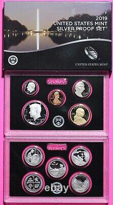 Gem 2019 S Silver Proof Set Deep Cameo You Get Exact Coins & Box In Pics COA 04