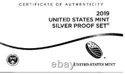 Gem 2019 S Silver Proof Set Deep Cameo You Get Exact Coins & Box In Pics COA 04