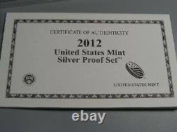 HTG 2012-S Silver US Mint Proof Set Box & COA. #17