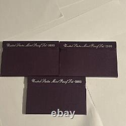 HUGE LOT OF 32 Proof Sets US Mint Original Gov't Packaging Box & COA MANY YEARS