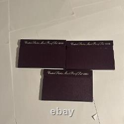 HUGE LOT OF 32 Proof Sets US Mint Original Gov't Packaging Box & COA MANY YEARS