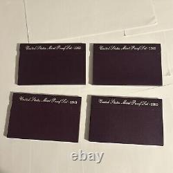 HUGE LOT OF 32 Proof Sets US Mint Original Gov't Packaging Box & COA MANY YEARS