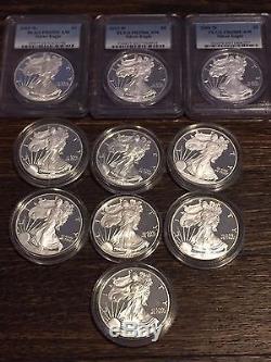 HUGE SILVER LOT! 2011 25TH ANNIVERSARY SET! OVER 20 PROOF SILVER EAGLES! 1994
