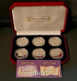 Harry Potter Coins- FIRST SILVER PROOF SET 2001 Pobjoy Mint RARE
